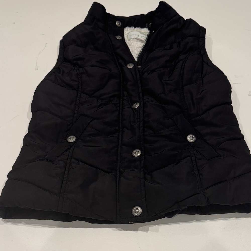 GreenTea Black Puffer Vest